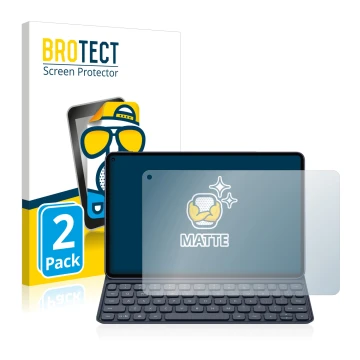 Vorderseite einer Produktverpackung mit dem Markenlogo BROTECT. Daneben ist das Gerät Huawei MatePad Pro (2019) mit dem zugehö