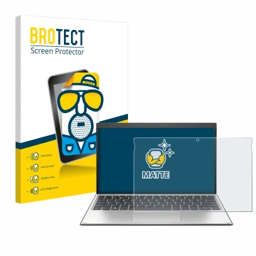 Vorderseite einer Produktverpackung mit dem Markenlogo BROTECT. Daneben ist das Gerät HP Elite x2 G4 mit dem zugehörigen Displ