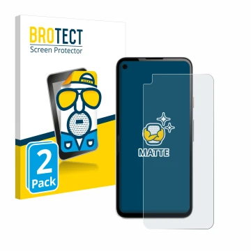 Vorderseite einer Produktverpackung mit dem Markenlogo BROTECT. Daneben ist das Gerät Google Pixel 4a mit dem zugehörigen Disp