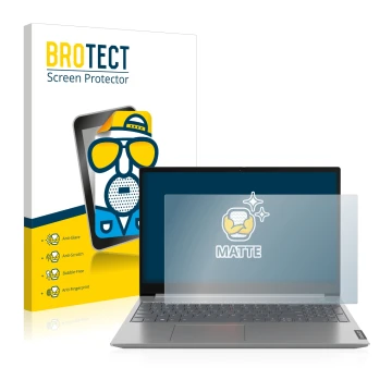 Vorderseite einer Produktverpackung mit dem Markenlogo BROTECT. Daneben ist das Gerät Lenovo ThinkBook 14