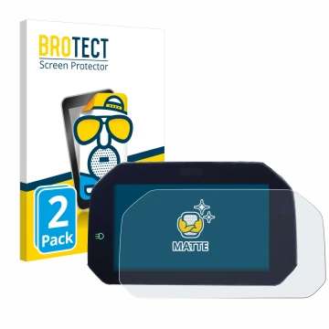 Vorderseite einer Produktverpackung mit dem Markenlogo BROTECT. Daneben ist das Gerät BMW F850GS 2018-2020 Connectivity TFT 6.