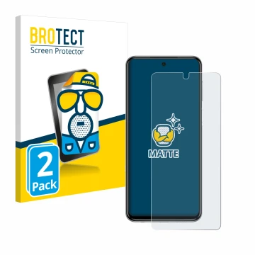 Vorderseite einer Produktverpackung mit dem Markenlogo BROTECT. Daneben ist das Gerät Xiaomi Redmi Note 9 Pro mit dem zugehöri