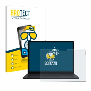 Vorderseite einer Produktverpackung mit dem Markenlogo BROTECT. Daneben ist das Gerät Microsoft Surface Book 3 15