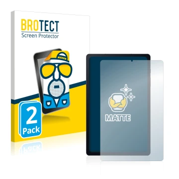 Vorderseite einer Produktverpackung mit dem Markenlogo BROTECT. Daneben ist das Gerät Samsung Galaxy Tab S6 Lite 2020 mit dem 