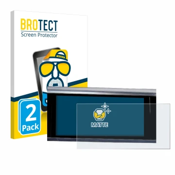 Vorderseite einer Produktverpackung mit dem Markenlogo BROTECT. Daneben ist das Gerät Audi A6 2018 MMI Navigation Plus 10.1