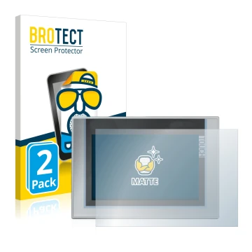 Vorderseite einer Produktverpackung mit dem Markenlogo BROTECT. Daneben ist das Gerät Siemens Simatic TP1200 Comfort mit dem z