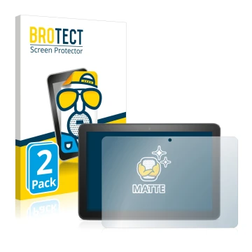 Vorderseite einer Produktverpackung mit dem Markenlogo BROTECT. Daneben ist das Gerät Amazon Fire HD 8 Plus 2020 (10. Gen.) mi