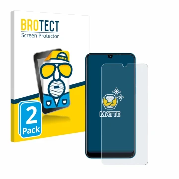 Vorderseite einer Produktverpackung mit dem Markenlogo BROTECT. Daneben ist das Gerät Beafon M6 mit dem zugehörigen Displaysch