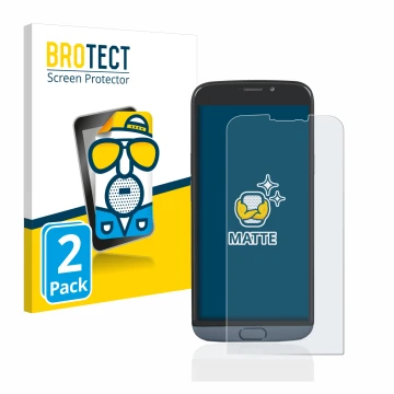 Vorderseite einer Produktverpackung mit dem Markenlogo BROTECT. Daneben ist das Gerät Doro 8050 mit dem zugehörigen Displaysch