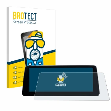 Vorderseite einer Produktverpackung mit dem Markenlogo BROTECT. Daneben ist das Gerät BMW 7 G11 2016-2018 Infotainment System 