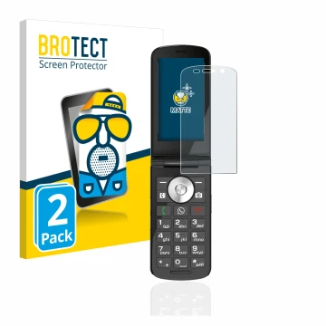 Vorderseite einer Produktverpackung mit dem Markenlogo BROTECT. Daneben ist das Gerät Emporia TOUCHsmart mit dem zugehörigen D