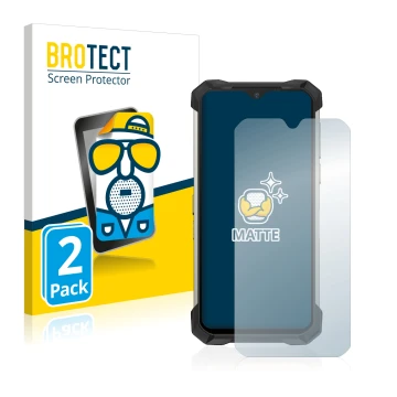 Vorderseite einer Produktverpackung mit dem Markenlogo BROTECT. Daneben ist das Gerät Doogee S88 Pro mit dem zugehörigen Displ