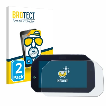 Vorderseite einer Produktverpackung mit dem Markenlogo BROTECT. Daneben ist das Gerät BMW S 1000 RR 2019 Connectivity TFT 6.5