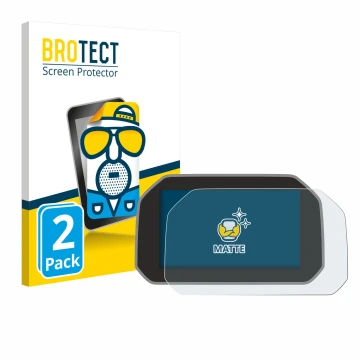 Vorderseite einer Produktverpackung mit dem Markenlogo BROTECT. Daneben ist das Gerät BMW R 1250 RS 2019 Connectivity TFT 6.5