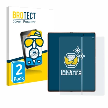 Vorderseite einer Produktverpackung mit dem Markenlogo BROTECT. Daneben ist das Gerät Samsung Galaxy Z Fold 2 5G (Inneres Disp