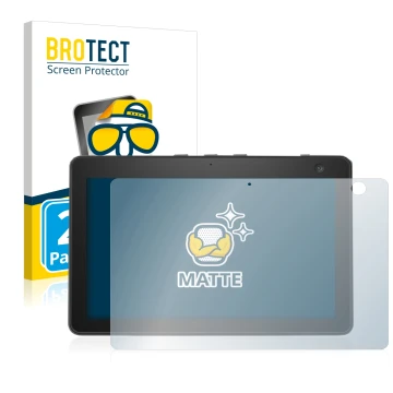 Vorderseite einer Produktverpackung mit dem Markenlogo BROTECT. Daneben ist das Gerät Amazon Echo Show 10 (3. Gen.) mit dem zu