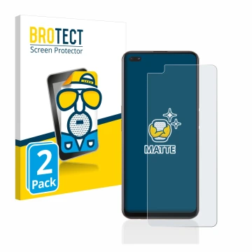 Vorderseite einer Produktverpackung mit dem Markenlogo BROTECT. Daneben ist das Gerät Oppo Reno 4 Z 5G mit dem zugehörigen Dis