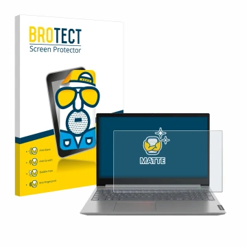 Vorderseite einer Produktverpackung mit dem Markenlogo BROTECT. Daneben ist das Gerät Lenovo ThinkBook 14 Gen 1 mit dem zugehö