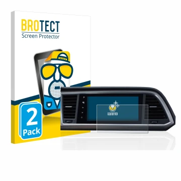 Vorderseite einer Produktverpackung mit dem Markenlogo BROTECT. Daneben ist das Gerät Seat Ateca Style Go 2020 Infotainment Sy