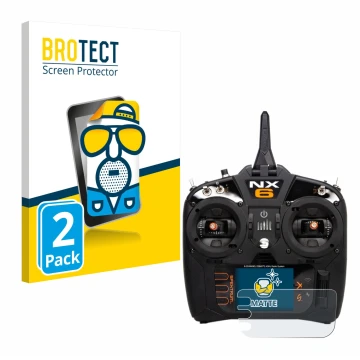 Vorderseite einer Produktverpackung mit dem Markenlogo BROTECT. Daneben ist das Gerät Spektrum NX10 mit dem zugehörigen Displa