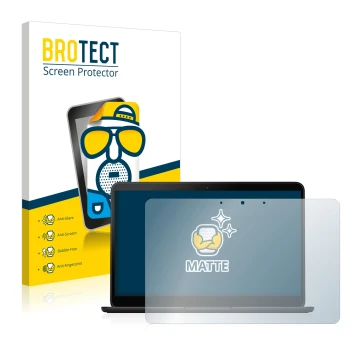 Vorderseite einer Produktverpackung mit dem Markenlogo BROTECT. Daneben ist das Gerät Google Pixelbook Go 13.3