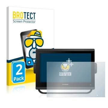 Vorderseite einer Produktverpackung mit dem Markenlogo BROTECT. Daneben ist das Gerät Garmin GPSMAP 923 mit dem zugehörigen Di