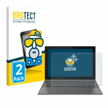 Vorderseite einer Produktverpackung mit dem Markenlogo BROTECT. Daneben ist das Gerät Lenovo IdeaPad Duet 3 10IGL5-LTE mit dem