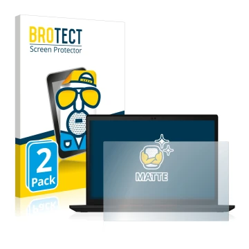 Vorderseite einer Produktverpackung mit dem Markenlogo BROTECT. Daneben ist das Gerät Lenovo ThinkPad X13 Gen 2 mit dem zugehö