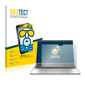 Vorderseite einer Produktverpackung mit dem Markenlogo BROTECT. Daneben ist das Gerät HP Elite x2 G8 mit dem zugehörigen Displ