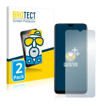 Vorderseite einer Produktverpackung mit dem Markenlogo BROTECT. Daneben ist das Gerät realme C11 2021 mit dem zugehörigen Disp