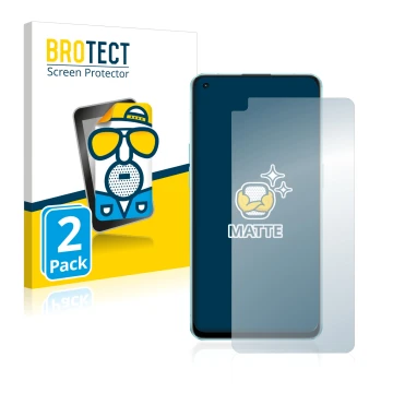 Vorderseite einer Produktverpackung mit dem Markenlogo BROTECT. Daneben ist das Gerät Oppo Reno 6 5G mit dem zugehörigen Displ