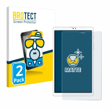 Vorderseite einer Produktverpackung mit dem Markenlogo BROTECT. Daneben ist das Gerät Samsung Galaxy Tab A7 Lite LTE 2021 (Hoc