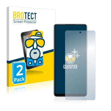 Vorderseite einer Produktverpackung mit dem Markenlogo BROTECT. Daneben ist das Gerät Infinix Note 10 Pro mit dem zugehörigen 
