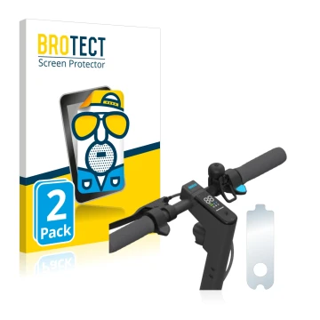 Vorderseite einer Produktverpackung mit dem Markenlogo BROTECT. Daneben ist das Gerät Segway Ninebot KickScooter MAX G30D mit 