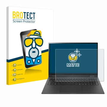 Vorderseite einer Produktverpackung mit dem Markenlogo BROTECT. Daneben ist das Gerät LG gram 16'' 2-in-1 Touch mit dem zugehö