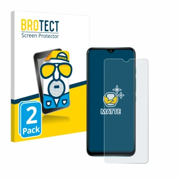 Vorderseite einer Produktverpackung mit dem Markenlogo BROTECT. Daneben ist das Gerät Wiko Power U30 mit dem zugehörigen Displ