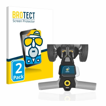 Vorderseite einer Produktverpackung mit dem Markenlogo BROTECT. Daneben ist das Gerät PowaKaddy CT6 mit dem zugehörigen Displa