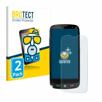 Vorderseite einer Produktverpackung mit dem Markenlogo BROTECT. Daneben ist das Gerät Brondi Amico XS mit dem zugehörigen Disp