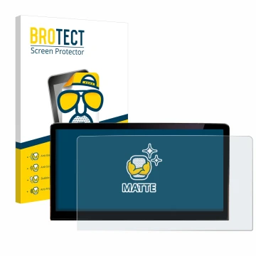 Vorderseite einer Produktverpackung mit dem Markenlogo BROTECT. Daneben ist das Gerät Skoda Enyaq iV 80 2021 Infotainment Syst