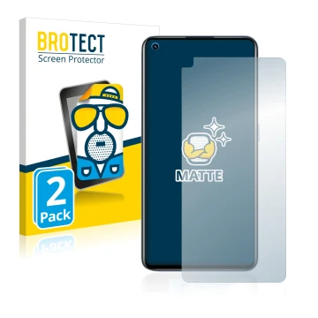 Vorderseite einer Produktverpackung mit dem Markenlogo BROTECT. Daneben ist das Gerät realme GT Neo 2 mit dem zugehörigen Disp