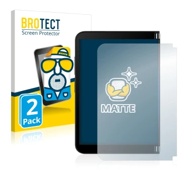 Vorderseite einer Produktverpackung mit dem Markenlogo BROTECT. Daneben ist das Gerät Microsoft Surface Duo 2 (Äußeres Display