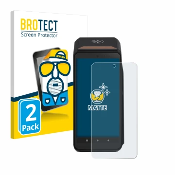 Vorderseite einer Produktverpackung mit dem Markenlogo BROTECT. Daneben ist das Gerät ingenico Axium DX8000 mit dem zugehörige