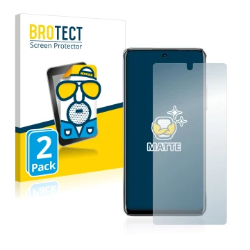 Vorderseite einer Produktverpackung mit dem Markenlogo BROTECT. Daneben ist das Gerät Infinix Note 11 Pro mit dem zugehörigen 
