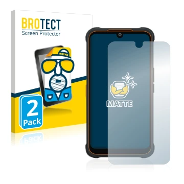 Vorderseite einer Produktverpackung mit dem Markenlogo BROTECT. Daneben ist das Gerät AGM Glory Pro mit dem zugehörigen Displa