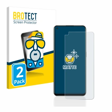 Vorderseite einer Produktverpackung mit dem Markenlogo BROTECT. Daneben ist das Gerät realme GT 2 Pro mit dem zugehörigen Disp
