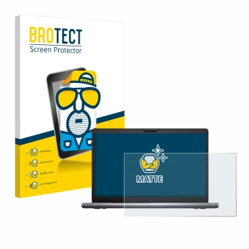 Vorderseite einer Produktverpackung mit dem Markenlogo BROTECT. Daneben ist das Gerät Dell Latitude 5510 mit dem zugehörigen D