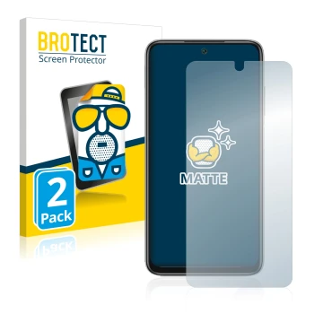Vorderseite einer Produktverpackung mit dem Markenlogo BROTECT. Daneben ist das Gerät Xiaomi Redmi Note 11 4G mit dem zugehöri