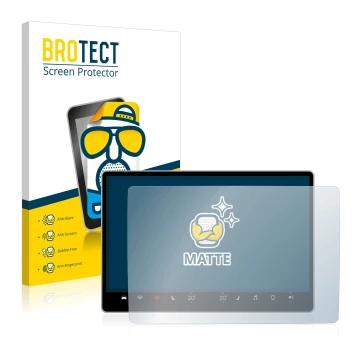 Vorderseite einer Produktverpackung mit dem Markenlogo BROTECT. Daneben ist das Gerät Tesla Model Y Infotainment System 15.4