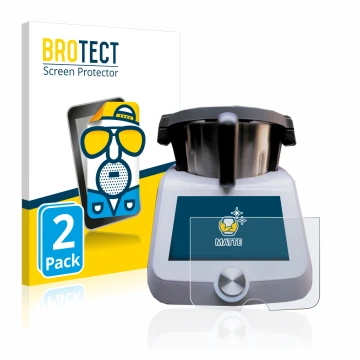 Vorderseite einer Produktverpackung mit dem Markenlogo BROTECT. Daneben ist das Gerät SilverCrest Monsieur Cuisine Smart mit d