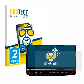 Vorderseite einer Produktverpackung mit dem Markenlogo BROTECT. Daneben ist das Gerät Kia Ceed 2022 Infotainment System 10.25